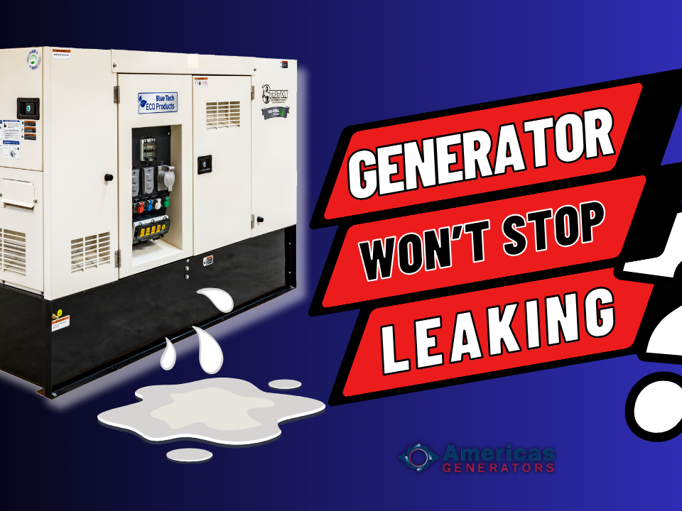 Troubleshoot - My generator has a leak