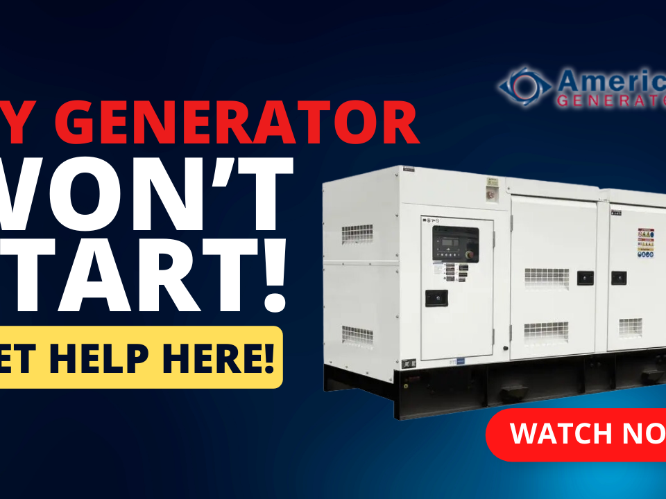 What do do if your generator won't start