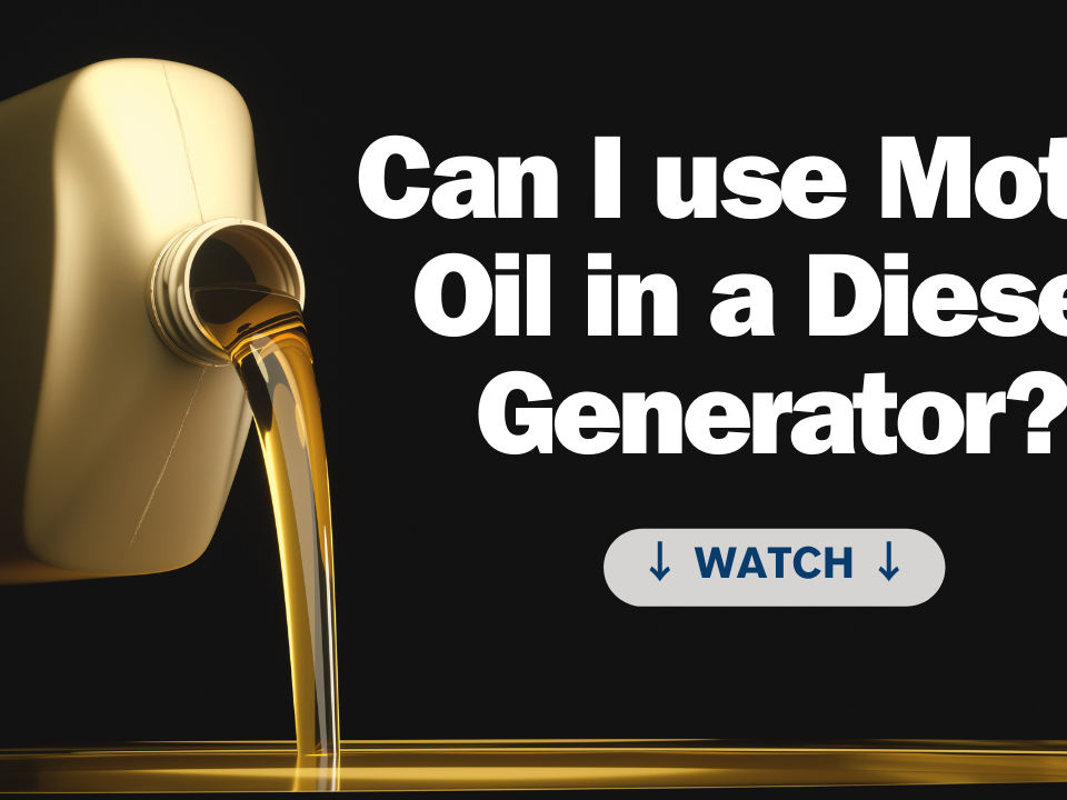 Can I Use Motor Oil in a Diesel Generator