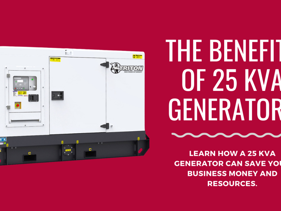 blog post cover with title The Benefits of 25 kVA Generators