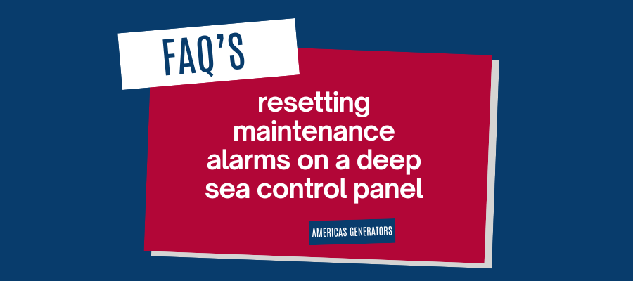 generator maintenance alarm
