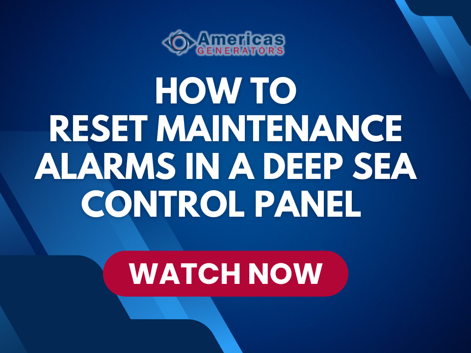 How to Reset the Maintenance Alarm in a Deep Sea Control Panel