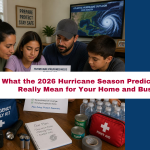 Family reviewing a hurricane preparedness checklist before the 2026 season